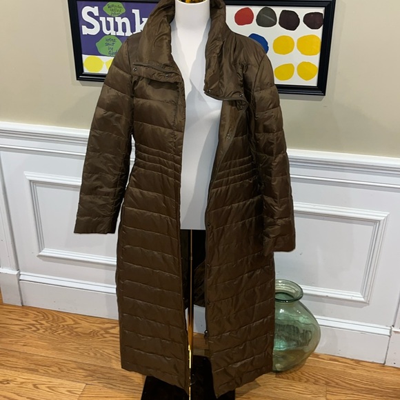 Eileen Fisher Funnel Neck Waterproof Down Jacket - Picture 2 of 8